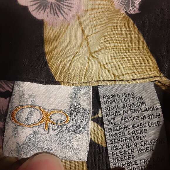OP Sport Men's Hawaiian Button Up Shirt Size XL - Picture 4 of 7
